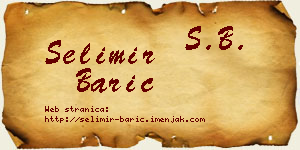 Selimir Barić vizit kartica